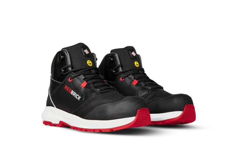 Redbrick Werkschoen Pulse Hoog S3 ESD Zwart/Rood