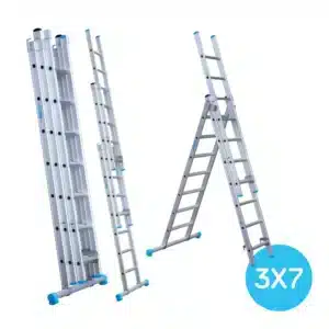 Eurostairs reformladder recht 3-delig - 3x7