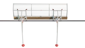 RSS dakrandbeveiliging hellend dak set 3 meter – aluminium randbeveiliging gemonteerd op schuine dakrand