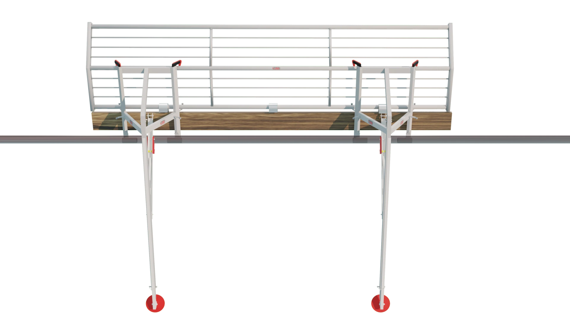RSS dakrandbeveiliging hellend dak set 3 meter – aluminium randbeveiliging gemonteerd op schuine dakrand