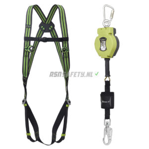 Valbeveiliging set Valstopblok staalkabel 3,5m basic - Kratos