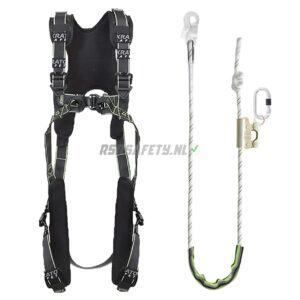 Valbeveiliging set positioneringslijn met klem 2m luxe - Kratos