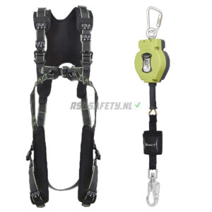 Valbeveiliging set Valstopblok staalkabel 3,5m luxe - Kratos