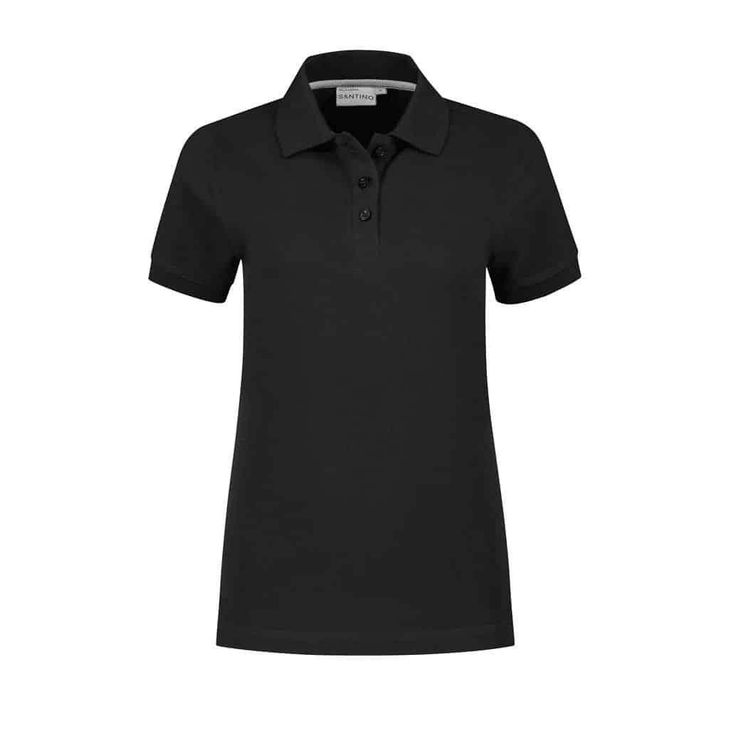 Santino Polo Dames – Mojo Werkpolo - Vrouwen - Zwart