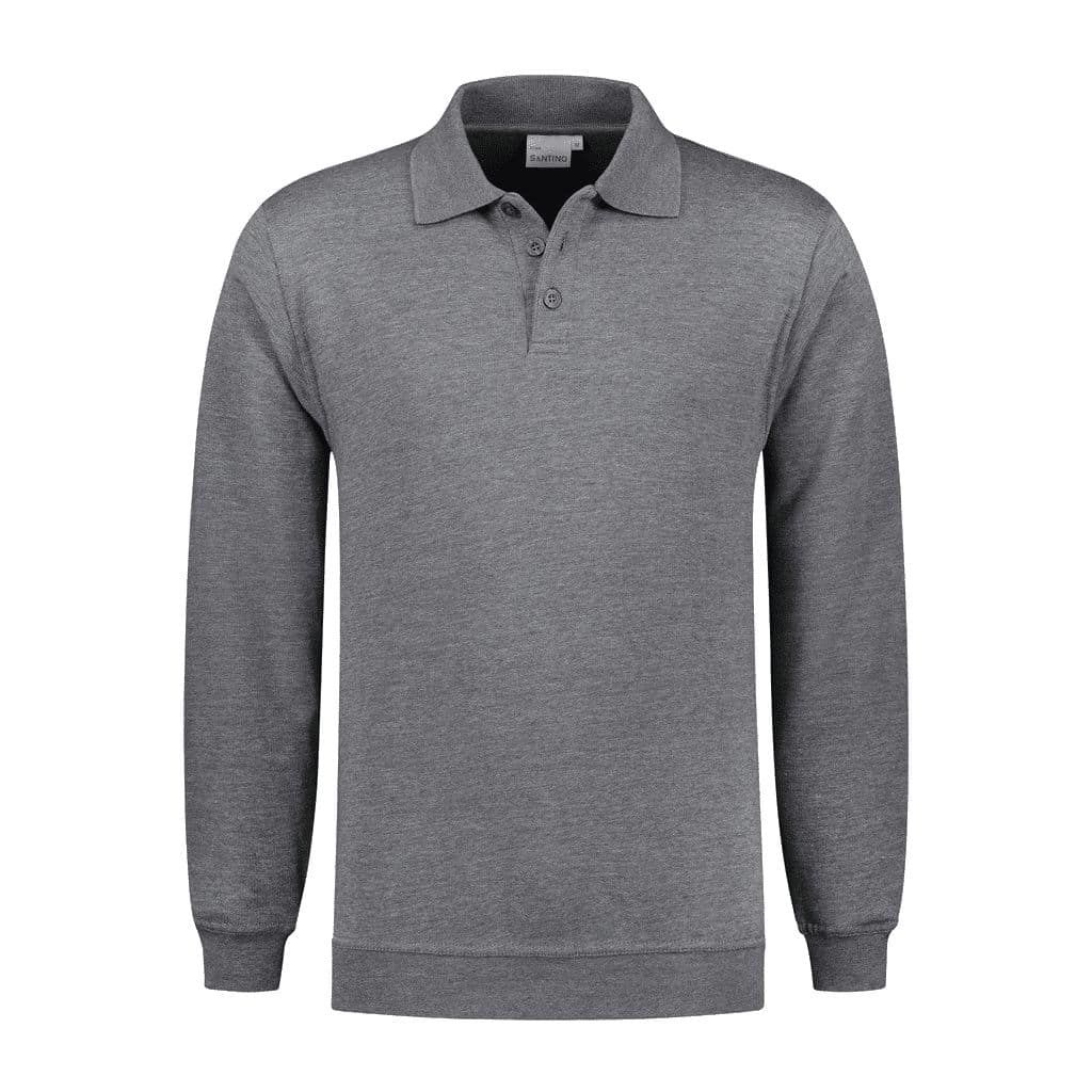 Santino Polosweater Robin - Donker Grijs