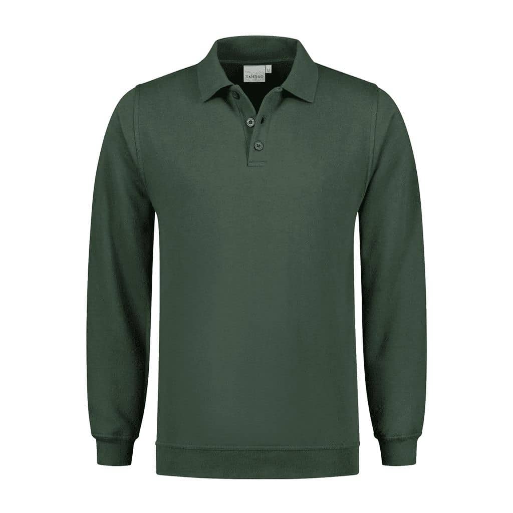 Santino Polosweater Robin - Donker Groen