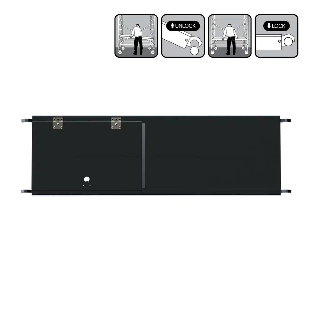Euroscaffold Kamersteiger compleet 75x190 3m werkhoogte carbon platform met luik