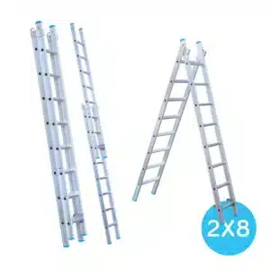 Eurostairs reformladder recht 2-delig - 2x8