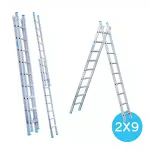 Eurostairs reformladder recht 2-delig - 2x9